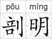 剖明的拼音