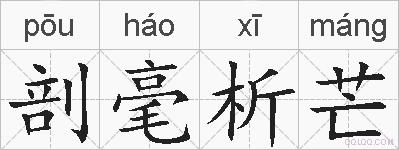 剖毫析芒的拼音