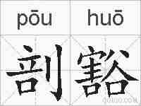 剖豁的拼音