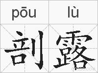 剖露的拼音