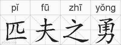 匹夫之勇的拼音
