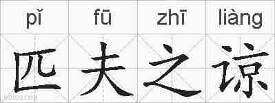匹夫之谅的拼音