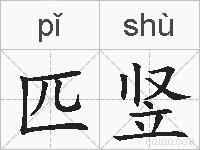 匹竖的拼音