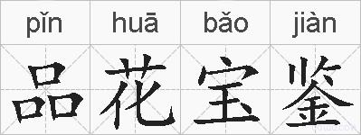 品花宝鉴的拼音