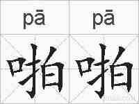 啪啪的拼音