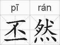 丕然的拼音