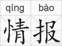 情报的拼音