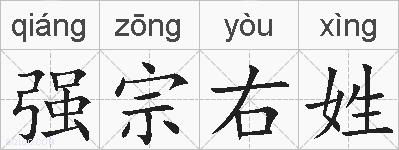 强宗右姓的拼音