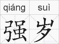 强岁的拼音