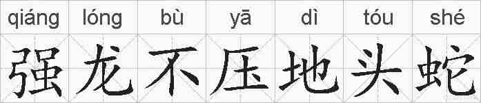 强龙不压地头蛇的拼音