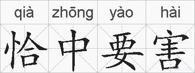 恰中要害的拼音