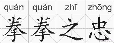拳拳之忠的拼音