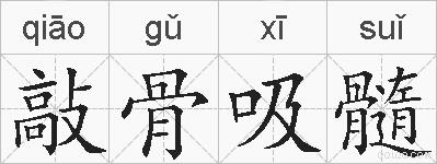 敲骨吸髓的拼音