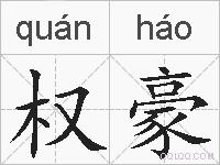 权豪的拼音
