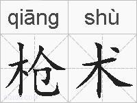 枪术的拼音
