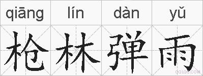 枪林弹雨的拼音