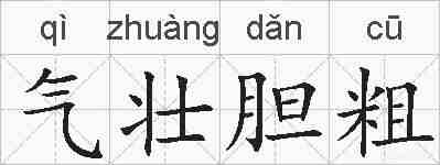 气壮胆粗的拼音