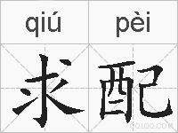 求配的拼音