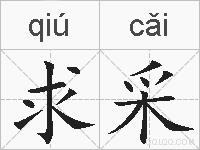 求采的拼音