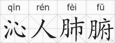 沁人肺腑的拼音