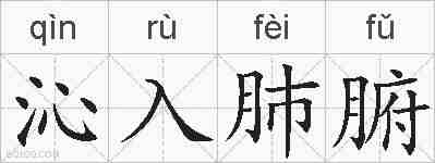 沁入肺腑的拼音