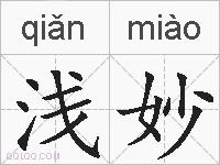 浅妙的拼音