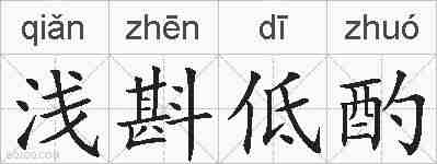 浅斟低酌的拼音