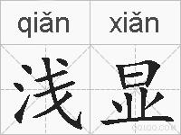 浅显的拼音