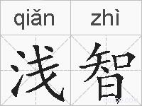 浅智的拼音