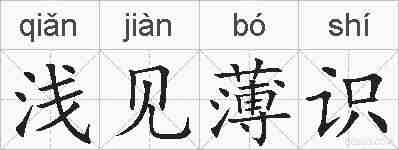 浅见薄识的拼音