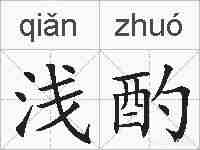 浅酌的拼音