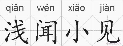浅闻小见的拼音