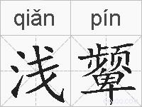 浅颦的拼音