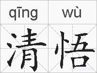 清悟的拼音