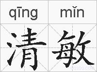 清敏的拼音
