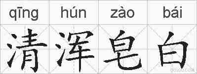 清浑皂白的拼音