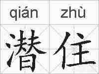 潜住的拼音
