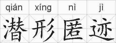 潜形匿迹的拼音