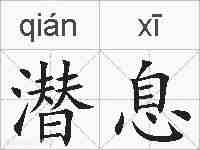 潜息的拼音