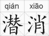 潜消的拼音