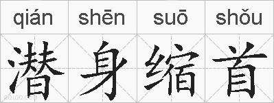 潜身缩首的拼音