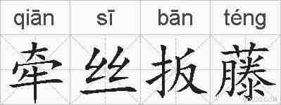 牵丝扳藤的拼音