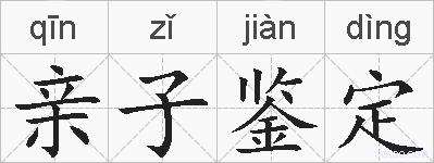 亲子鉴定的拼音