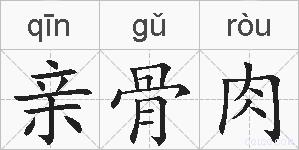 亲骨肉的拼音