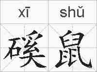 磎鼠的拼音