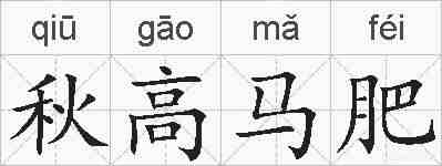 秋高马肥的拼音