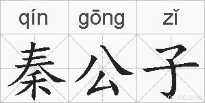 秦公子的拼音