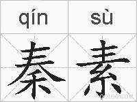 秦素的拼音