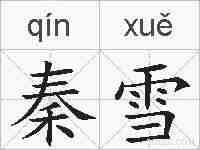 秦雪的拼音