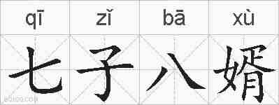 七子八婿的拼音